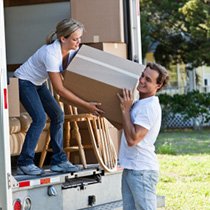 e16 two men with van