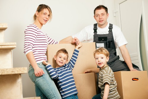 Prepared moving boxes and furniture for a Customhouse relocation