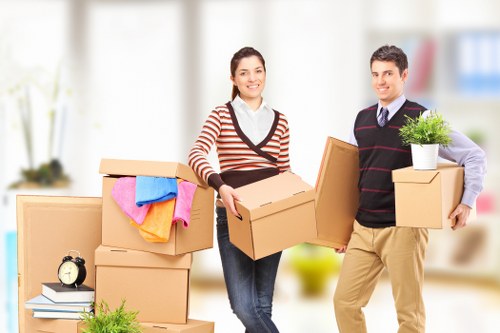 Man with van service helping with a local move in Customhouse