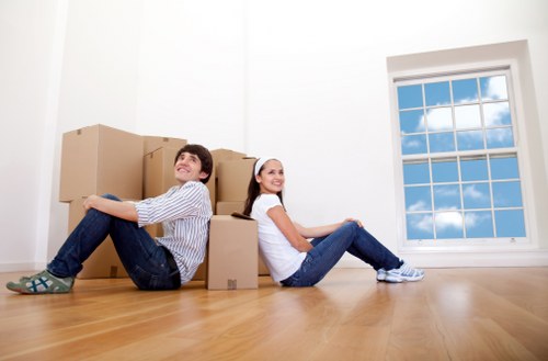 Office relocation team planning a move in Customhouse