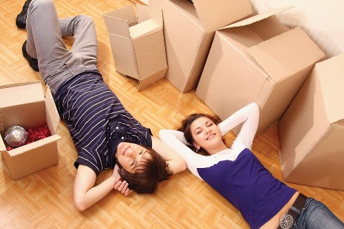 Local removals team loading furniture for a move near Customhouse