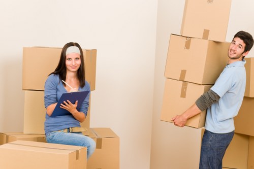 Professional moving truck ready for residential relocation in Customhouse